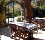 Outdoor dining patio of a country inn - Cyprus