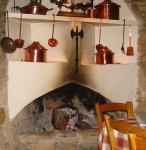 Ancient hearth at Lofou Tavern in the Troodos Mountains of Cyprus