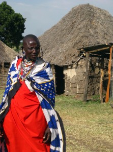 Masai woman and her hut - Masai Mara, Kenya
