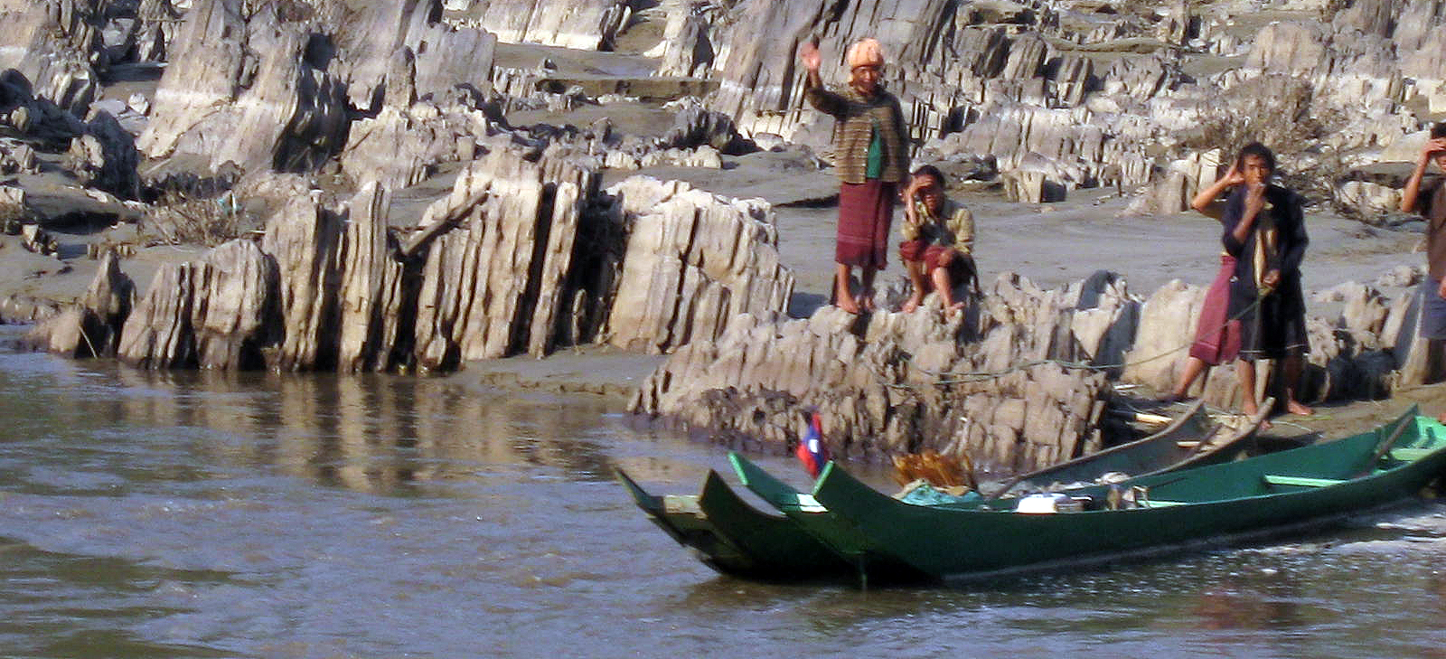 Fisherpeople along the Mekong - Laos
