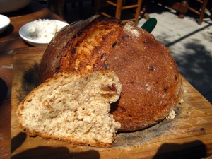 Rustic bread at 7 St Georges Tavern in Cyprus is made from a 2 thousand year old recipe