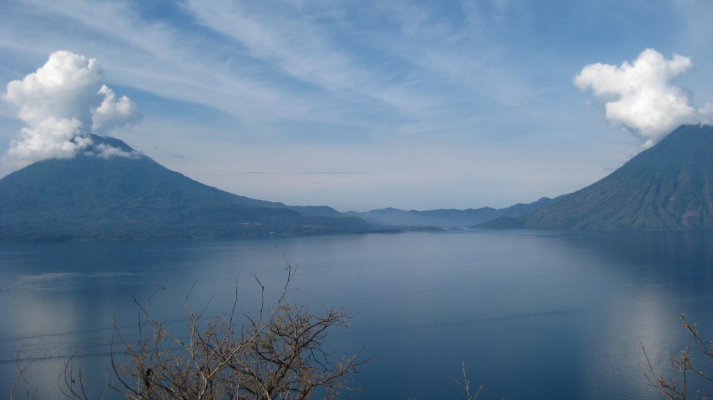 Volcanoes edge Lake Atitlan - Guatemala