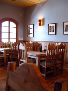 Dining room at Gracias Madre organic and vegan Mexican restaurant in the Mission District, San Francisco, USA
