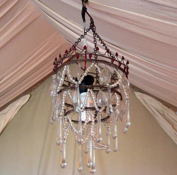 Chandelier in a tent in Serengeti Under Canvas - Tanzania, Africa Chandelier in a tent in Serengeti Under Canvas in Tanzania, Africa