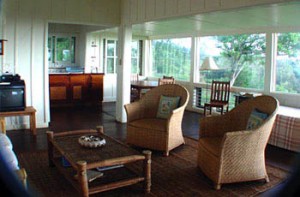 Interior of Sunrise Cottage, Puu O Hoku Ranch on Molokai, Hawaii, USA