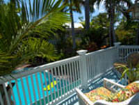 Verandah view at Gardens Hotel in Key West, Florida, USA