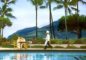 Poolside dining, Kauai Marriott - Lihue, Kauai, Hawaii, USA Poolside dining, Kauai Marriott in Lihue, Kauai, Hawaii, USA