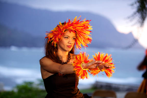 Lovely Hawaiian hula dancer - St. Regis Princeville, Kauai, Hawaii, USA Lovely Hawaiian hula dancer at St. Regis Princeville, Kauai, Hawaii, USA