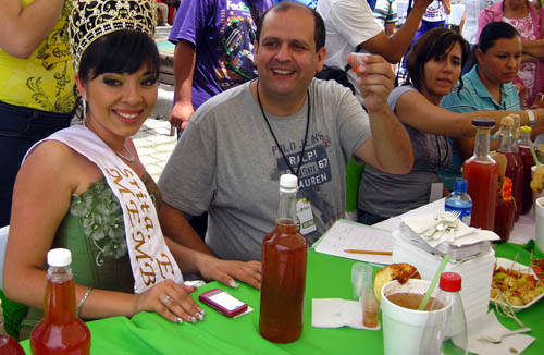 Miss Membrillo at the judges' table, Expo Membrillo 2010 - Atotonilquillo, Jalisco, Mexico Miss Membrillo at the judges' table, Expo Membrillo 2010, in Atotonilquillo, Jalisco, Mexico