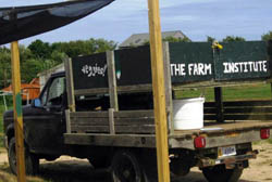 Farm Institute truck on Martha's Vineyard, Cape Cod, Massachusetts, USA