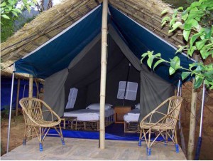 Cottage tent at Himalayan International Yoga Academy - Kathmandu, Nepal Cottage tent at Himalayan International Yoga Academy in Kathmandu, Nepal