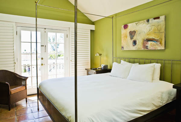 Light-filled guest room, El Dorado Hotel - Sonoma, California, USA Light-filled guest room at El Dorado Hotel in Sonoma, California, USA
