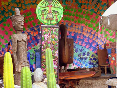 Colorful art gallery in Big Sur, California USA