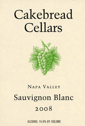 Cakebread Cellers wine label