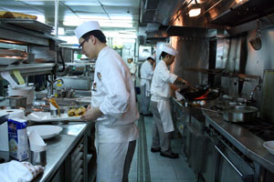 Busy kitchen at JW Marriott Hong Kong - Hong Kong, China Busy kitchen at JW Marriott Hong Kong in Hong Kong, China
