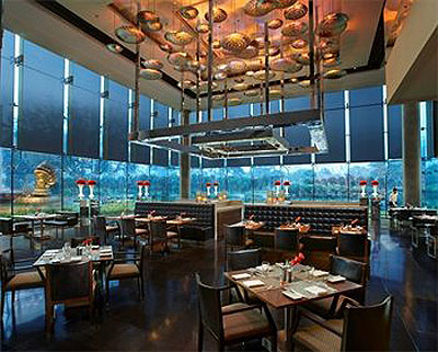 Qube restaurant, Leela Palace Hotel in New Delhi, India