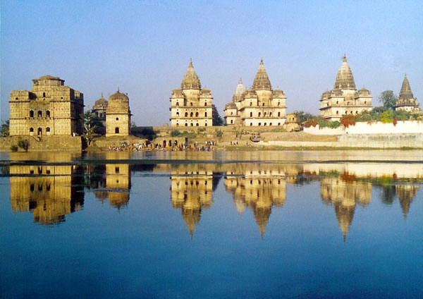 Cenotaphs in Orchha, Madhya Pradesh, India