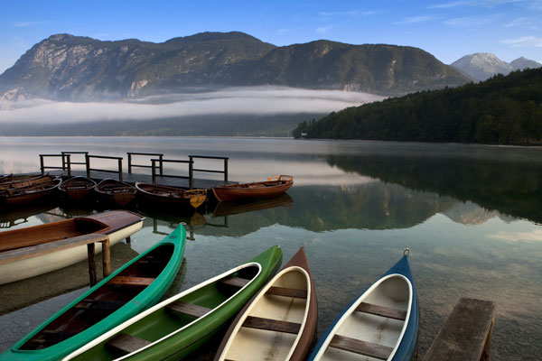 Lake Bohinj in Triglav National Park, Slovenia 