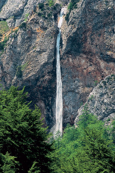Rinka waterfall, Logarska Dolina in Slovenia