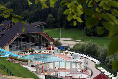 Outdoor pools, Terme Snovik in Tuhinj Valley, Slovenia