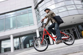 Hertz electric rental bicycle in Spain