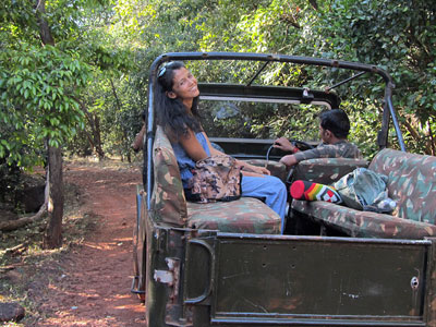 Jeep to Wildernest in Goa, India