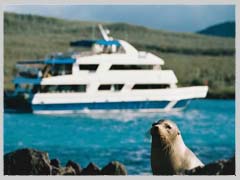 Ecoventura cruise boat - Galapagos, Ecuador Ecoventura cruise boat in the Galapagos, Ecuador