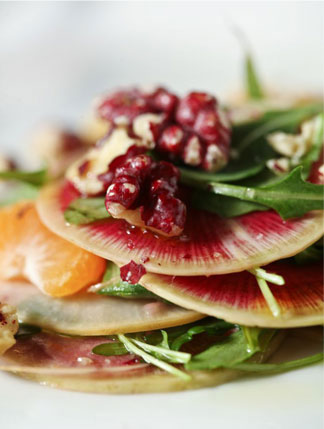 Watermelon radish-citrus salad at Gather - Berkeley, Calif, USA Watermelon radish-citrus salad at Gather in Berkeley, Calif, USA